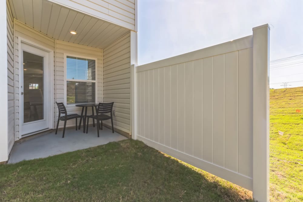 Fenced Backyard at Lattitude34 Dillard Creek | Townhomes in Greer, South Carolina