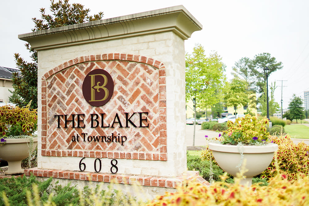 Signage outside of The Blake at Township in Ridgeland, Mississippi