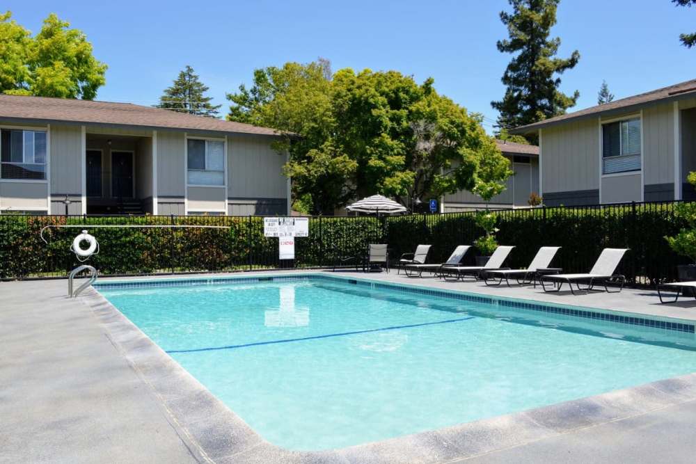 Large swimming pool at Bella Vista in Napa, California