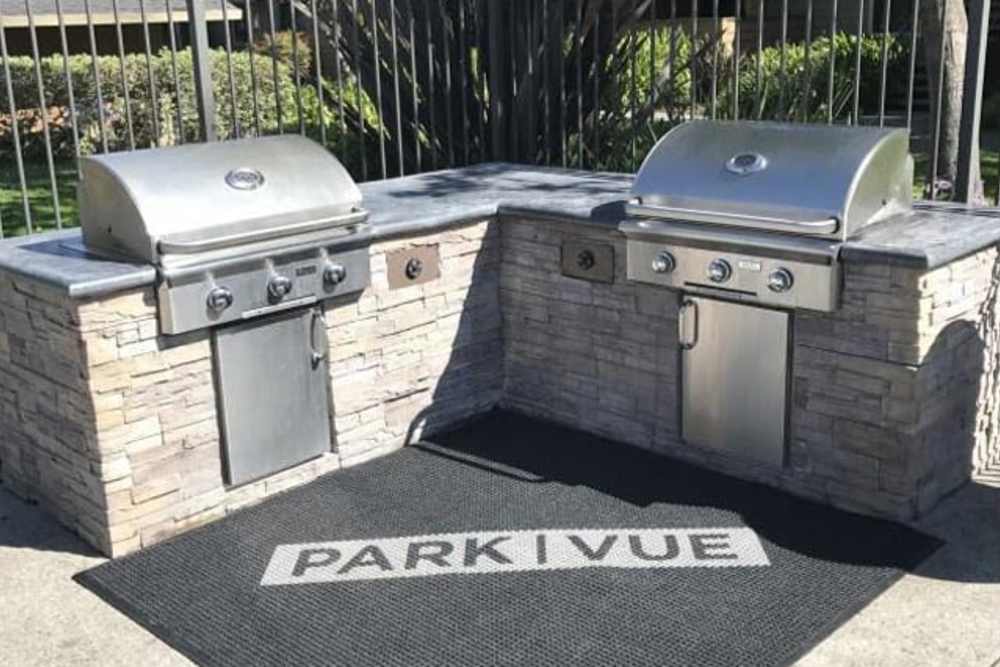Grilling stations at Park Vue in Santa Rosa, California