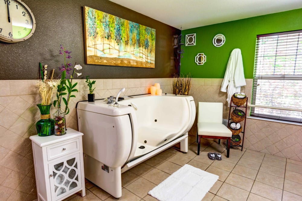 On-site spa at Lone Oak Assisted Living in Eugene, Oregon