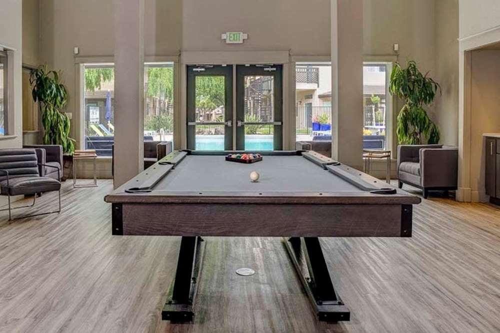 Pool table in the clubhouse at Octave in Davis, California