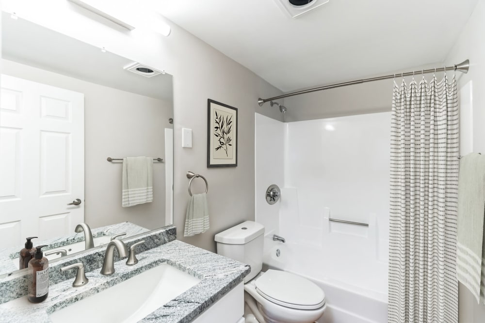 Hygienic Bathroom  at Eagle Rock Apartments at Swampscott in Swampscott, Massachusetts