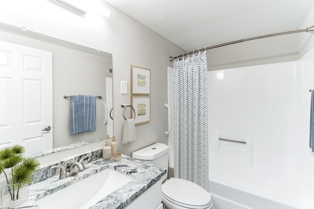 Clean Bathroom at Eagle Rock Apartments at Swampscott in Swampscott, Massachusetts