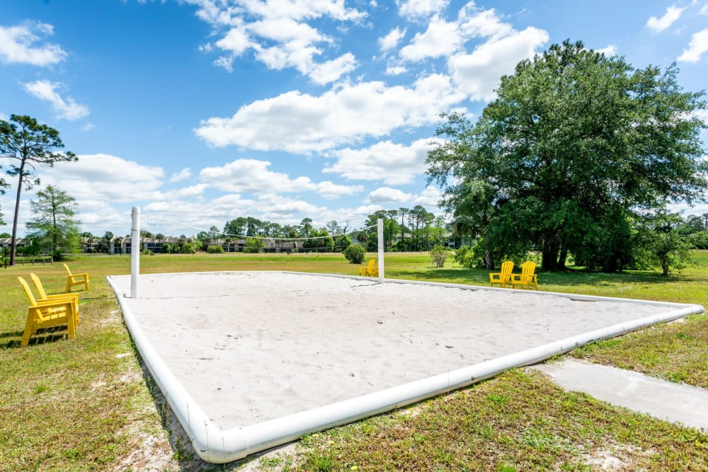 Volleyball court at The Avenues in Jacksonville, Florida