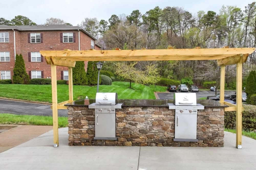 Outdoor grill stations available for use at The Park at Aventino in Greensboro, North Carolina