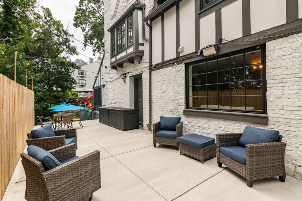 Outdoor seating at Nob Hill in Elmsford, New York