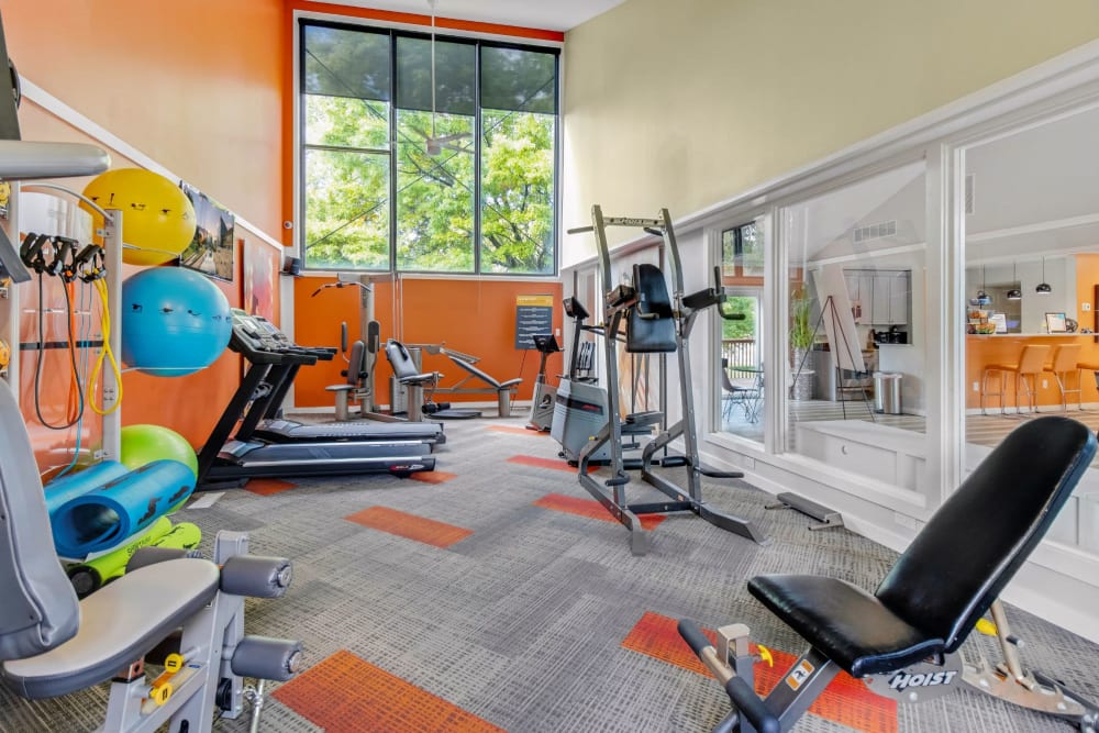 Fitness center at Southport at Buck Creek in Indianapolis, Indiana