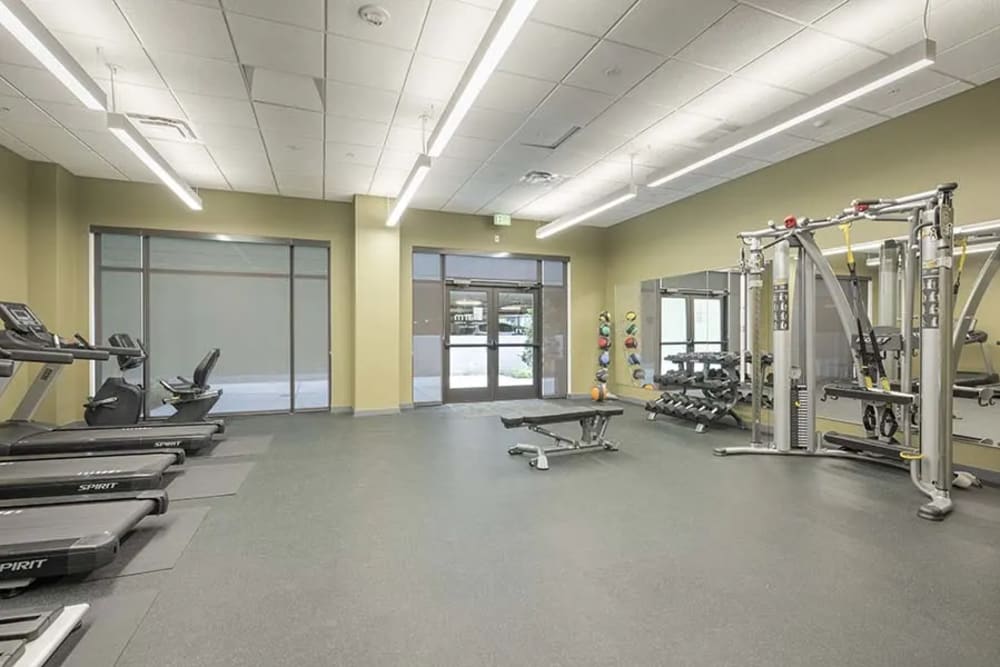 Fitness center at Farmhouse Row by Vintage in Mill Creek, Washington
