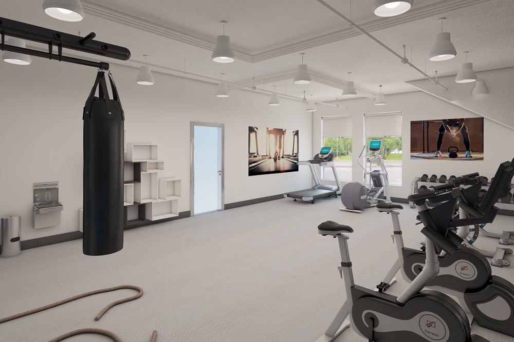 Fitness Center at NVE at Fairfax in Los Angeles, California