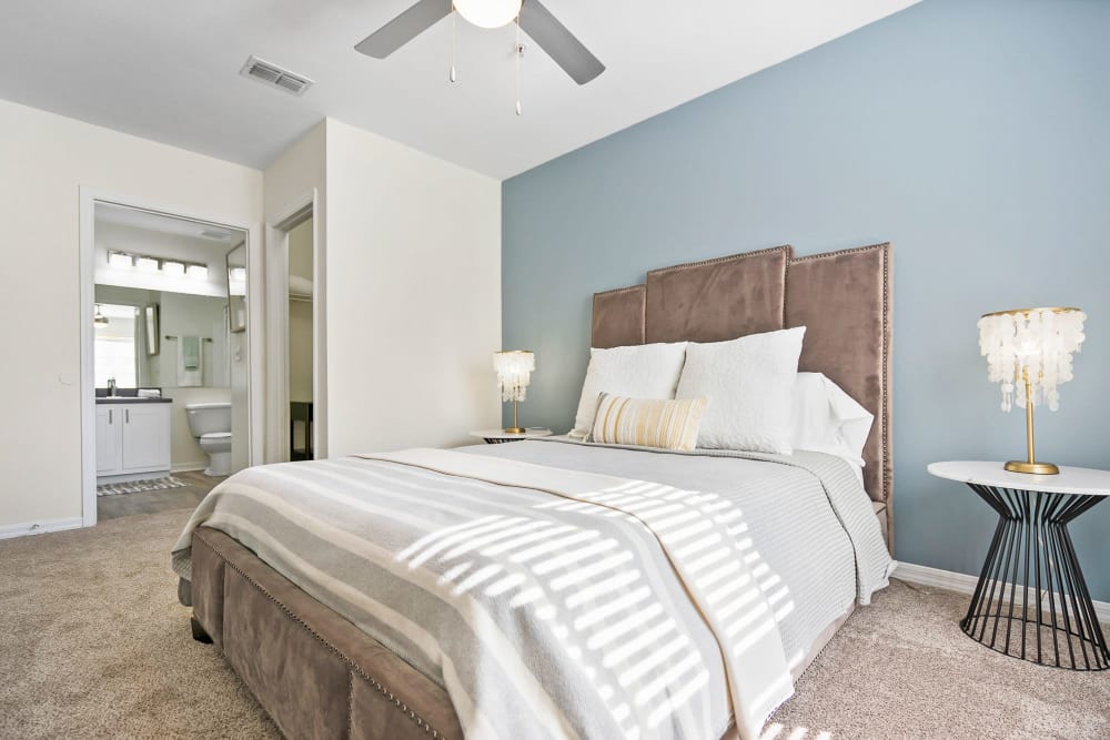 Modern bedroom details at Country Club Lakes in Jacksonville, Florida