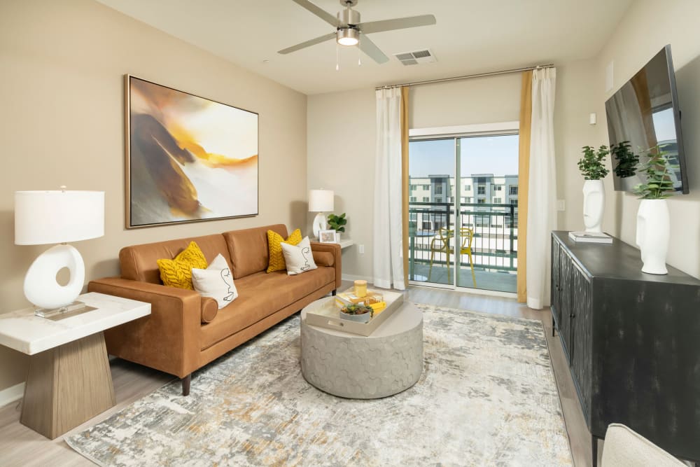 Spacious living room at Olympus Chandler at the Park in Chandler, Arizona