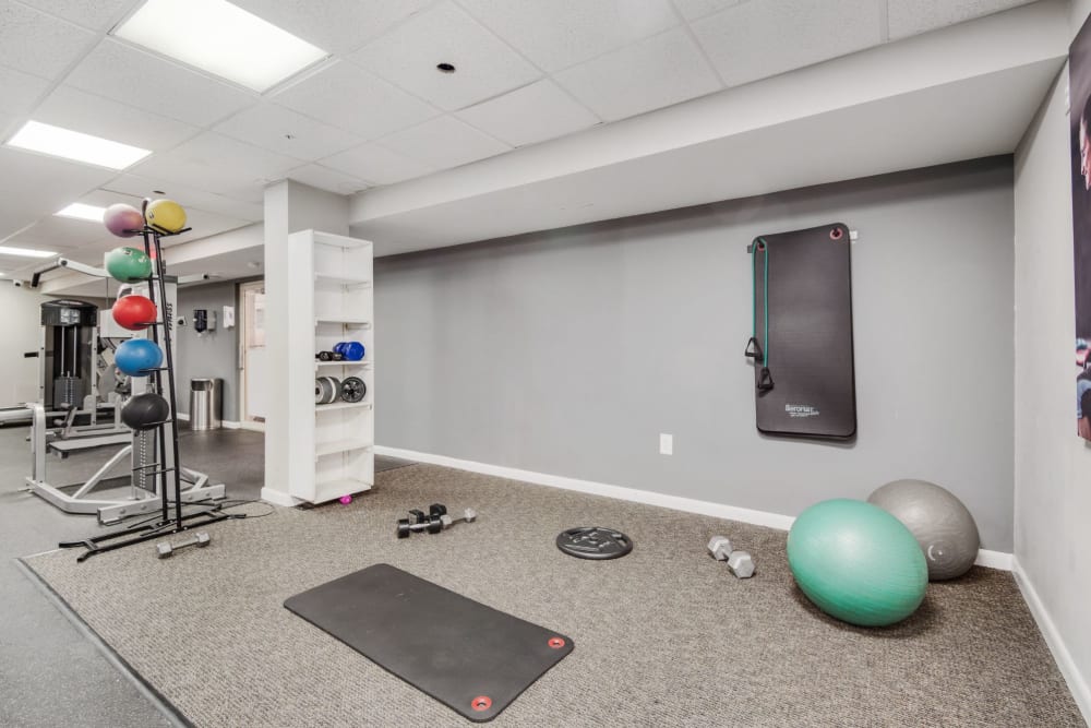 Gym area at Columbia Pointe in Columbia, Maryland