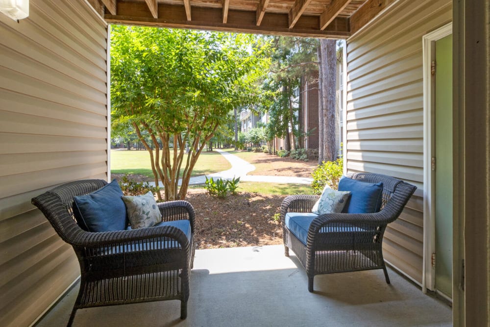 Patio area at Coventry Green in Goose Creek, South Carolina