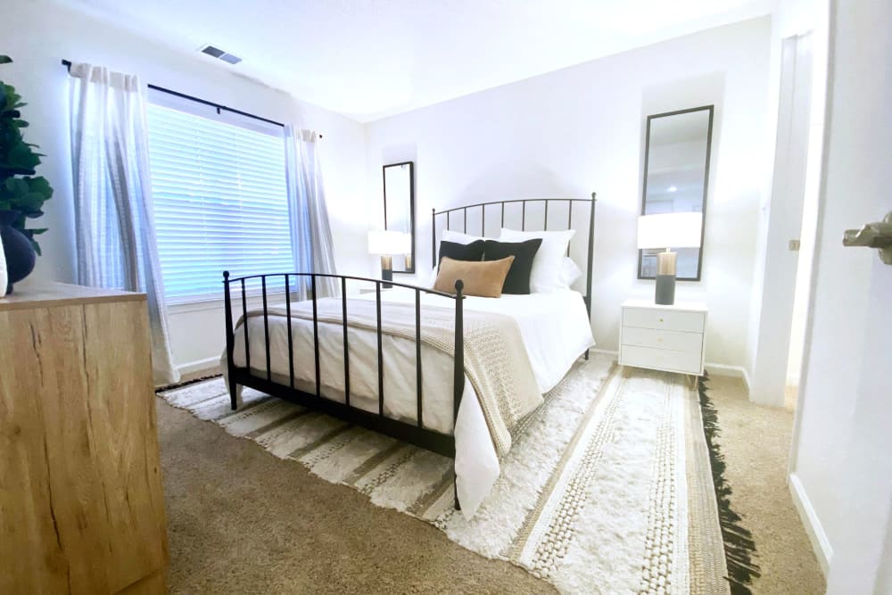 Bedroom with cool details at Coventry Green in Goose Creek, South Carolina