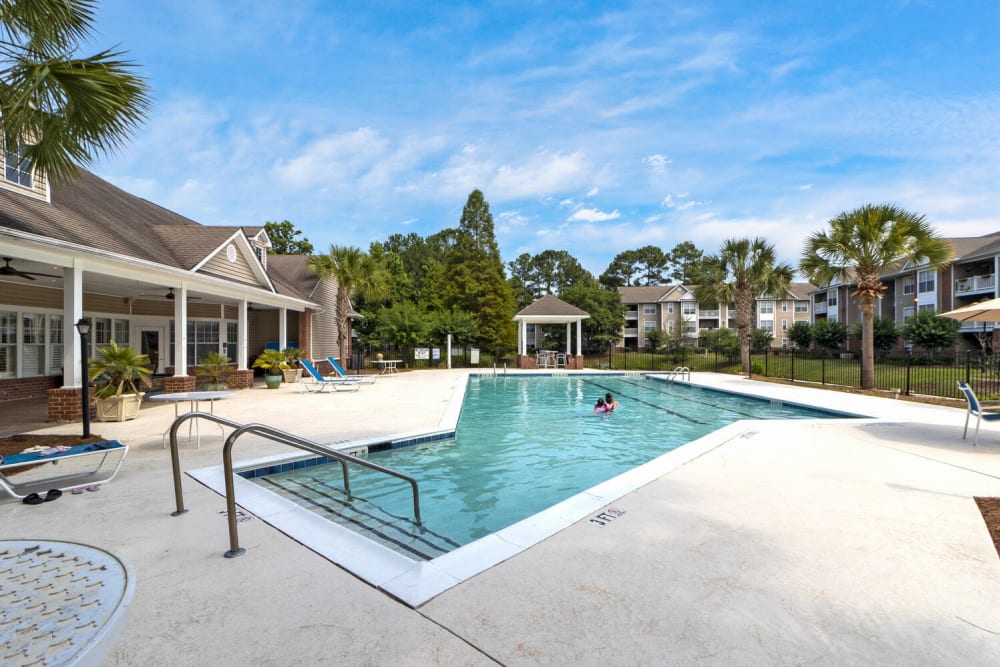 Swimming pool with nice details at Coventry Green in Goose Creek, South Carolina