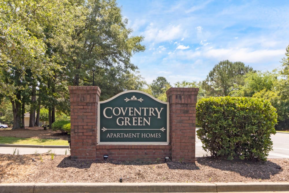Entrance sign at Coventry Green in Goose Creek, South Carolina