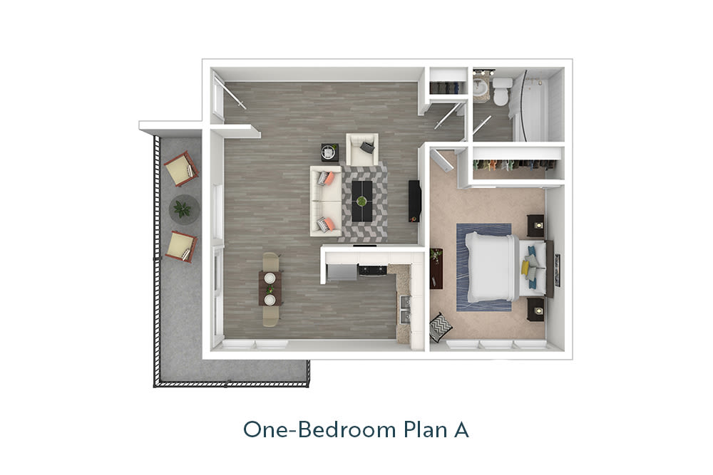  One-Bedroom Floor Plan A