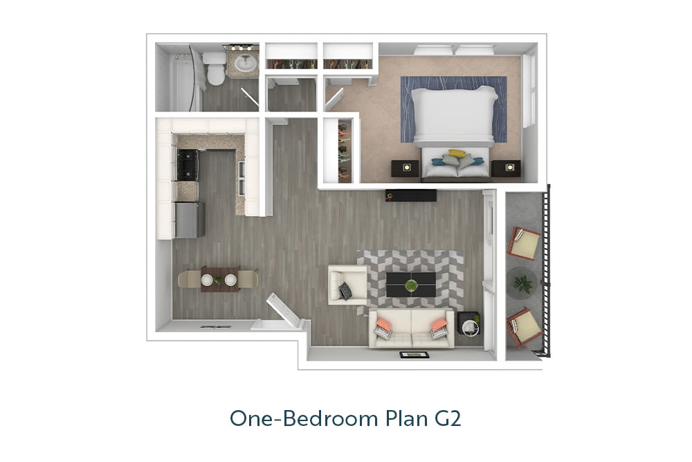  One-Bedroom Floor Plan G2