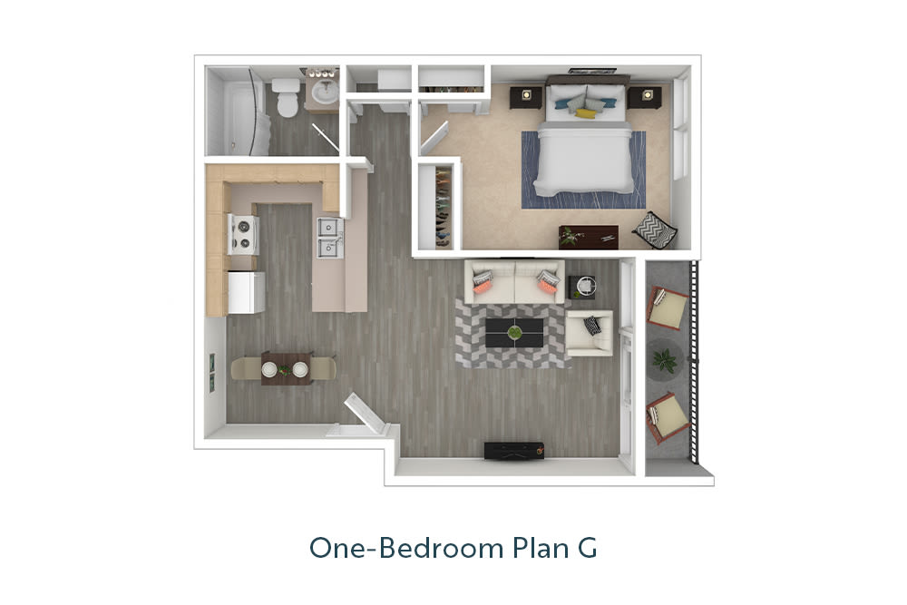  One-Bedroom Floor Plan G