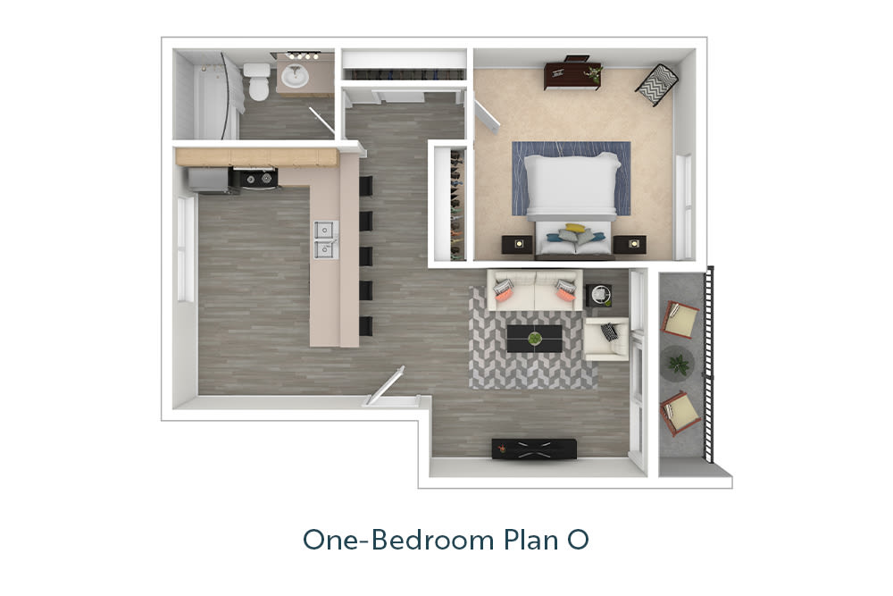  One-Bedroom Floor Plan O