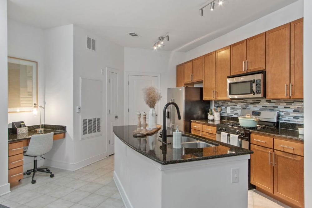 Modern kitchen at Tribeca at Camp Springs in Camp Springs, Maryland