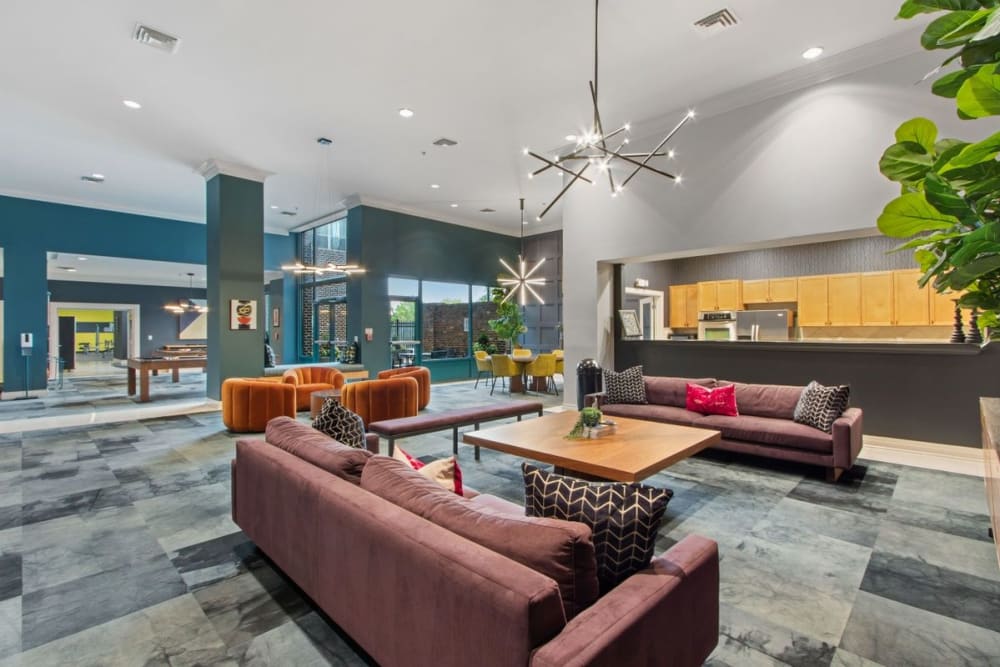Modern lounge at Tribeca at Camp Springs in Camp Springs, Maryland