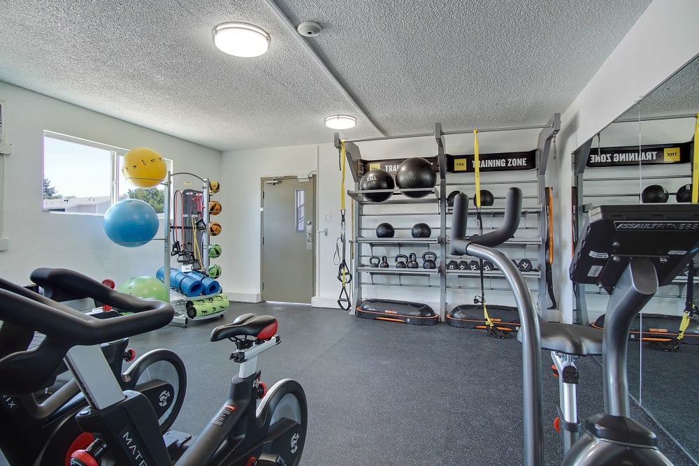 Spin bikes at Marina's Edge Apartment Homes in Sparks, Nevada