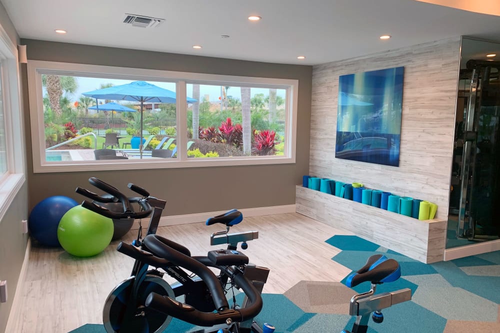 Modern fitness center at The Preserve at Spring Lake in Altamonte Springs, Florida