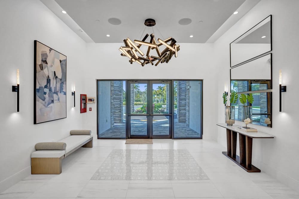 Rendering of main lobby at Solera at Avalon Trails in Delray Beach, Florida