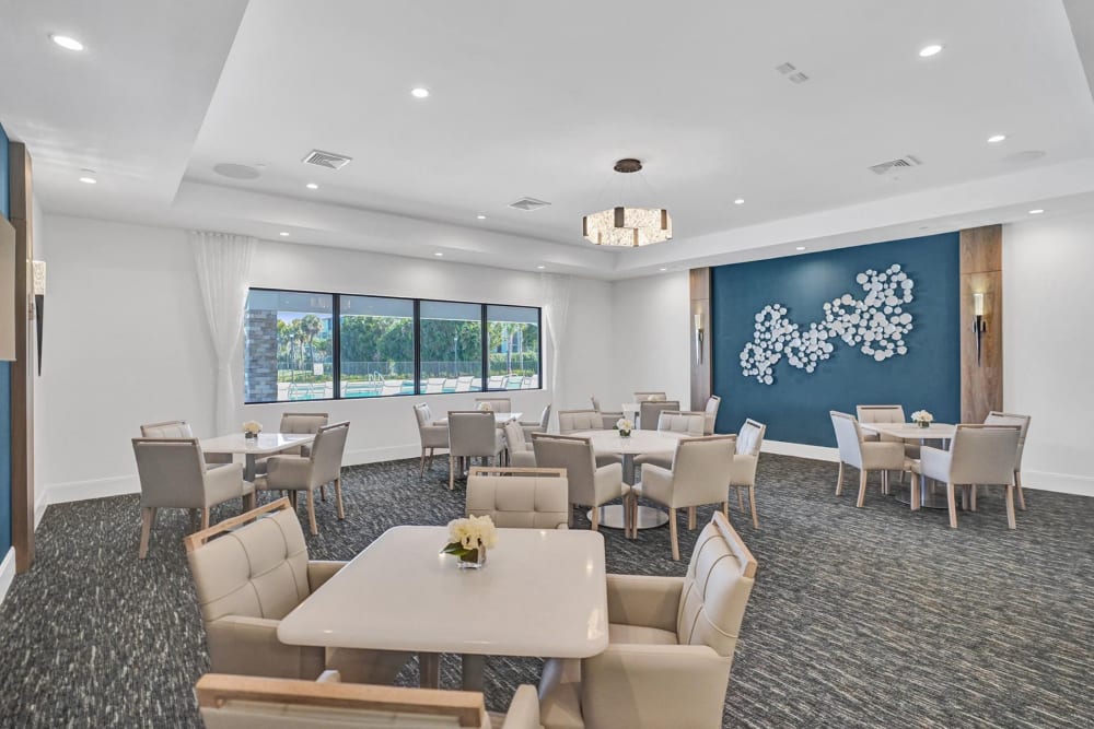 Rendering of community dining room at Solera at Avalon Trails in Delray Beach, Florida