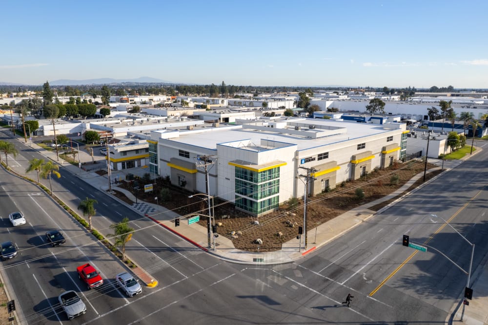 aerial view of entire Golden State Storage Santa Fe Springs facility