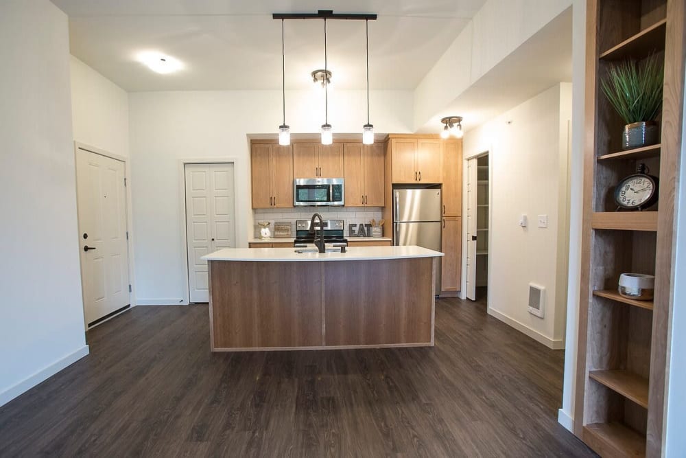 Cozy kitchen at Creekside Apartment Homes in Stanwood, Washington