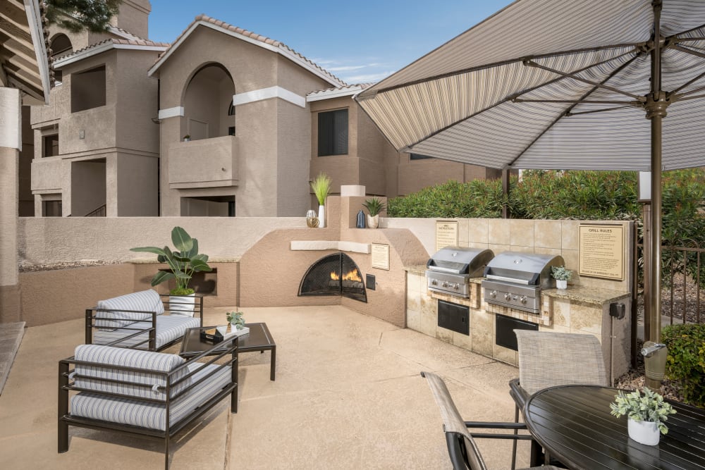 Patio area at The Palisades in Paradise Valley in Phoenix, Arizona