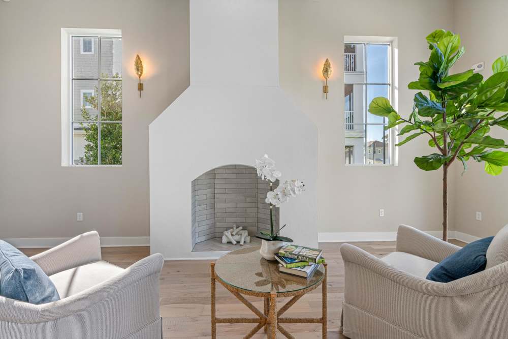 Cozy living area at The Griffon Vero Beach in Vero Beach, Florida