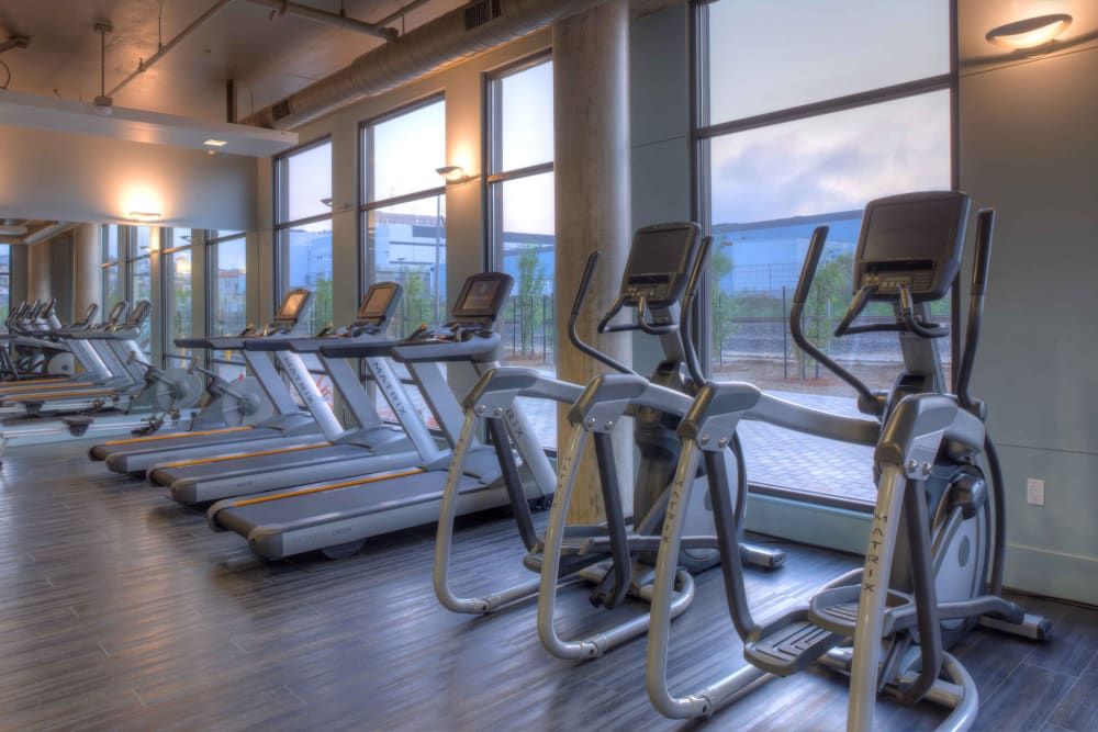 Fitness center at Waterbend in San Francisco, California