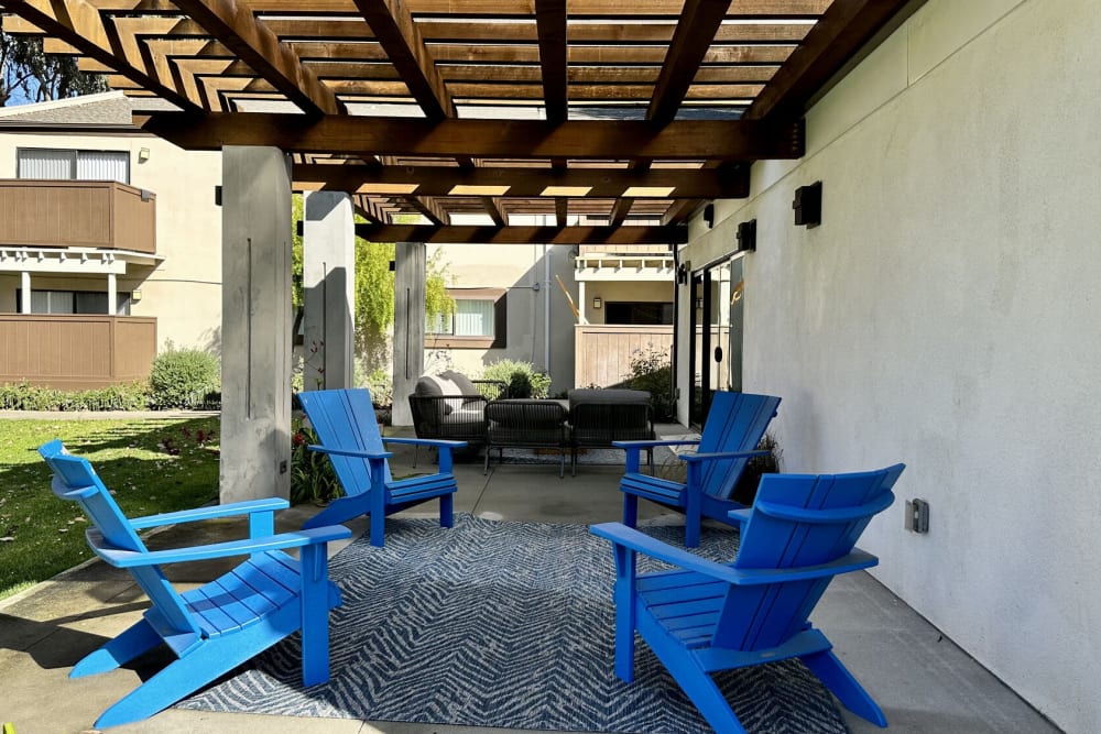 Lots of patio furniture at The Shoreline at Monterey Bay in Marina, California