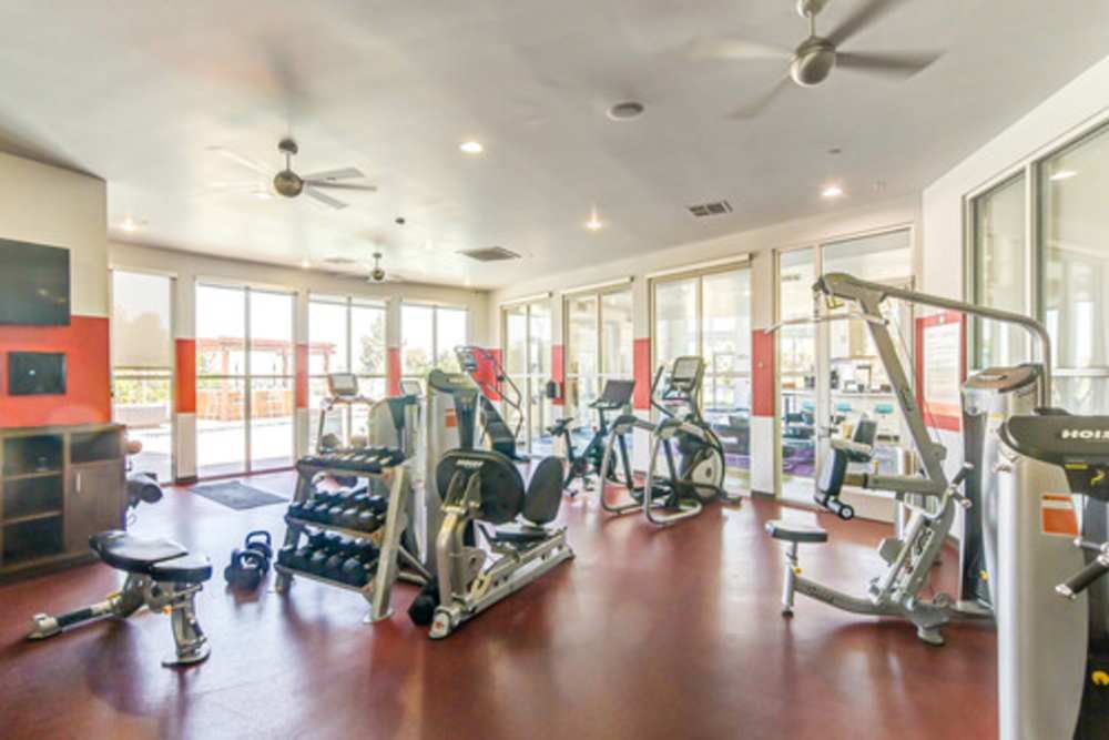 Fitness center at Solterra in San Diego, California