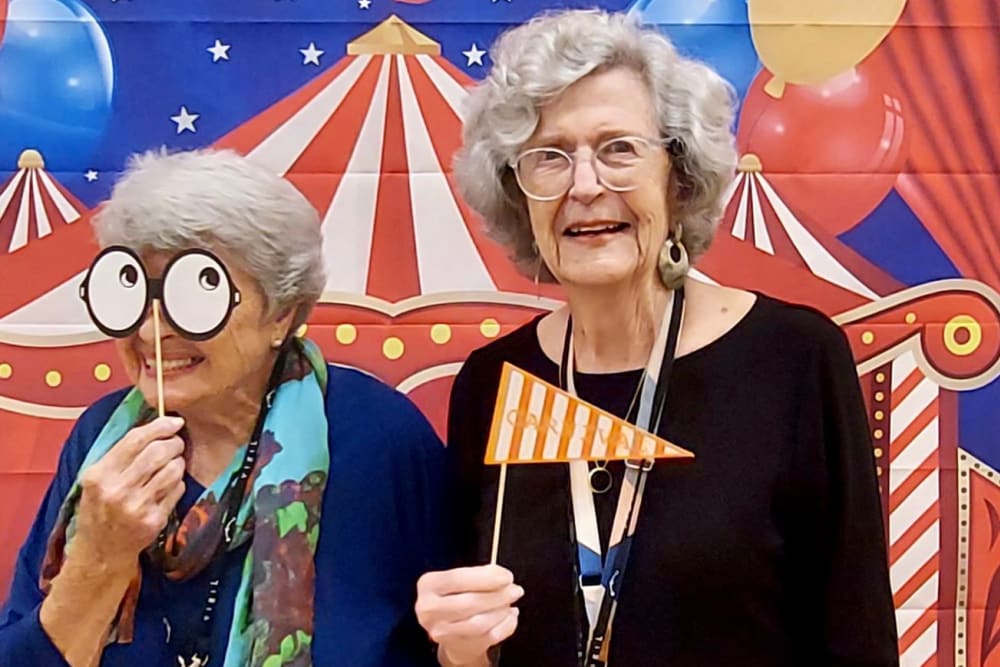 Residents at the carnival event at Barclay House of Augusta in Augusta, Georgia
