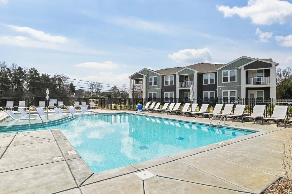 Large swimming pool at Mosby Steele Creek in Charlotte, North Carolina