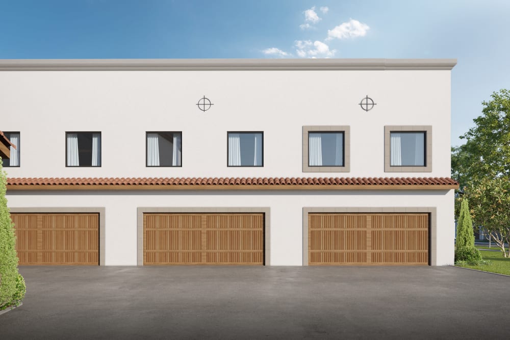 2 Car garages at Elevation Townhomes in Phoenix, Arizona