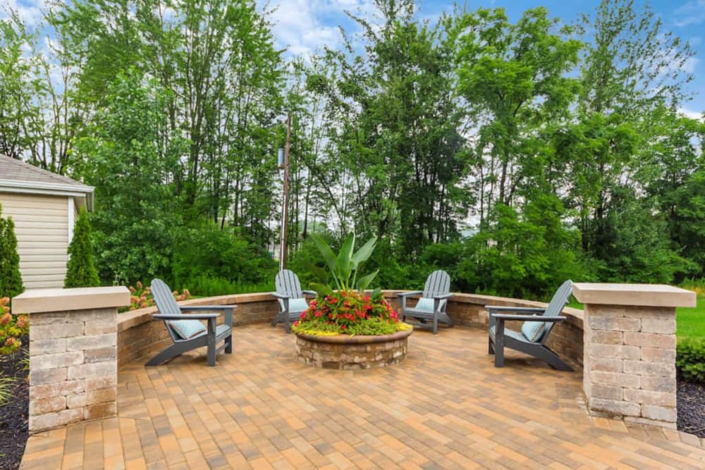 Fire pit section at Albany Landings in Westerville, Ohio