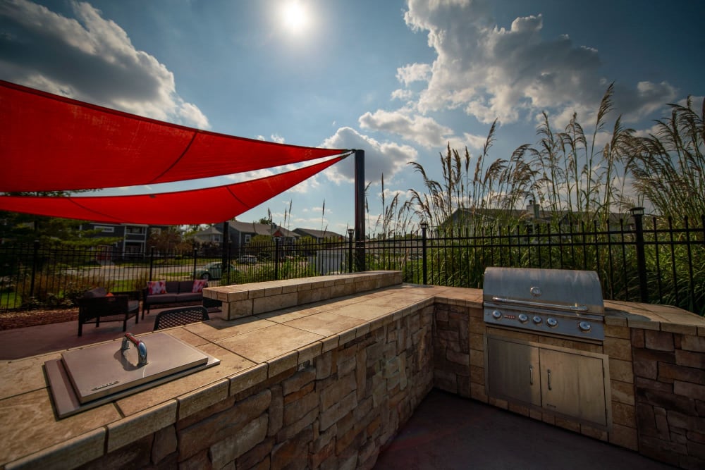 BBQ area at Lighthouse Landings in Indianapolis, Indiana