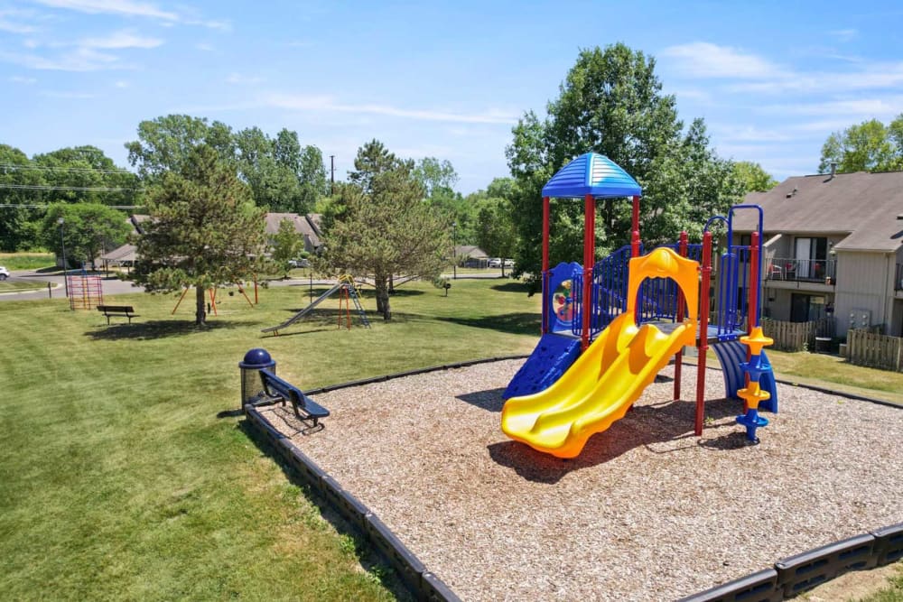 Playground for kids at Woodbridge Apartments in Fort Wayne, Indiana
