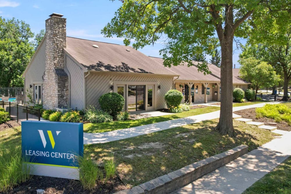 Leasing center at Woodbridge Apartments in Fort Wayne, Indiana