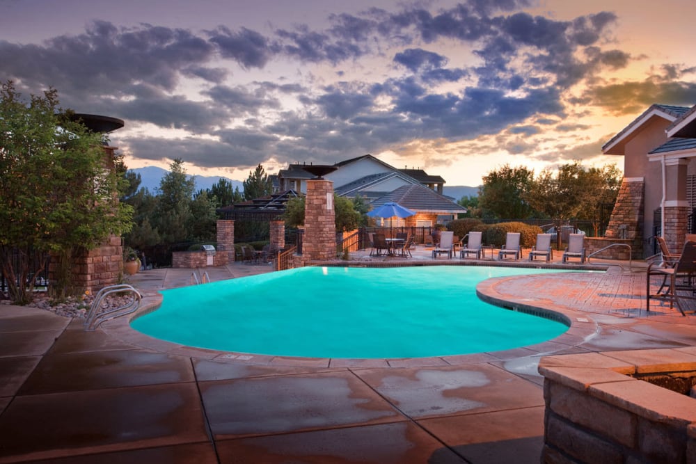 Swimming Pool area at Champions in Colorado Springs, Colorado