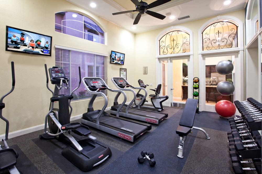 Fitness center at St Claire in Santa Maria, California