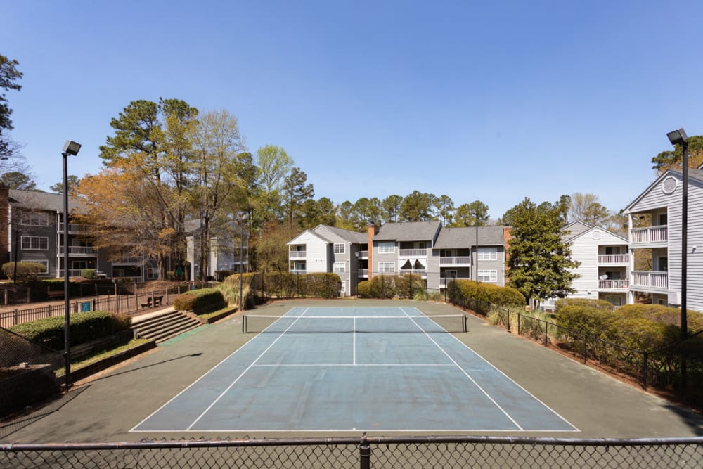 Tennis courts at Bridgeport in Raleigh, North Carolina