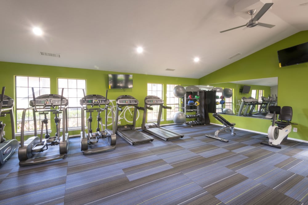 Fitness center at Duraleigh Woods in Raleigh, North Carolina