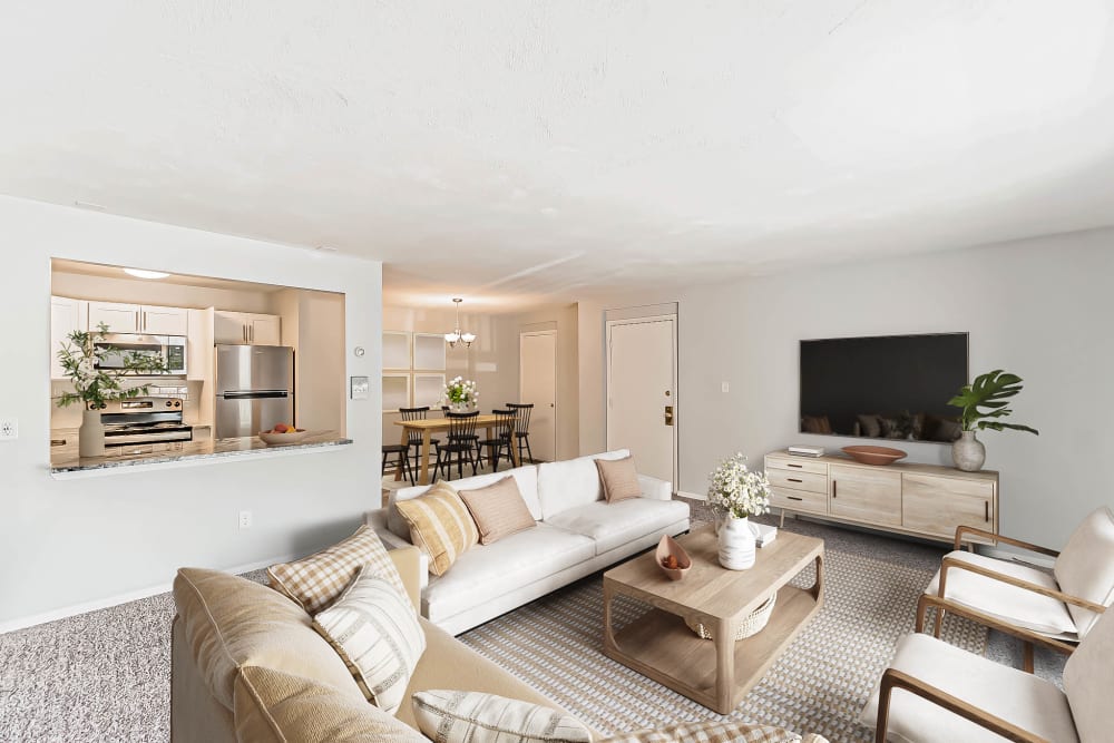 Enjoy our Newly Updated Apartments Living Room in Park Village West